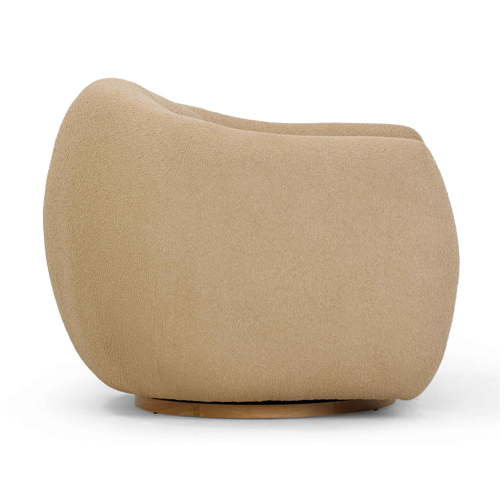 Judy Boucle Swivel Accent Chair
