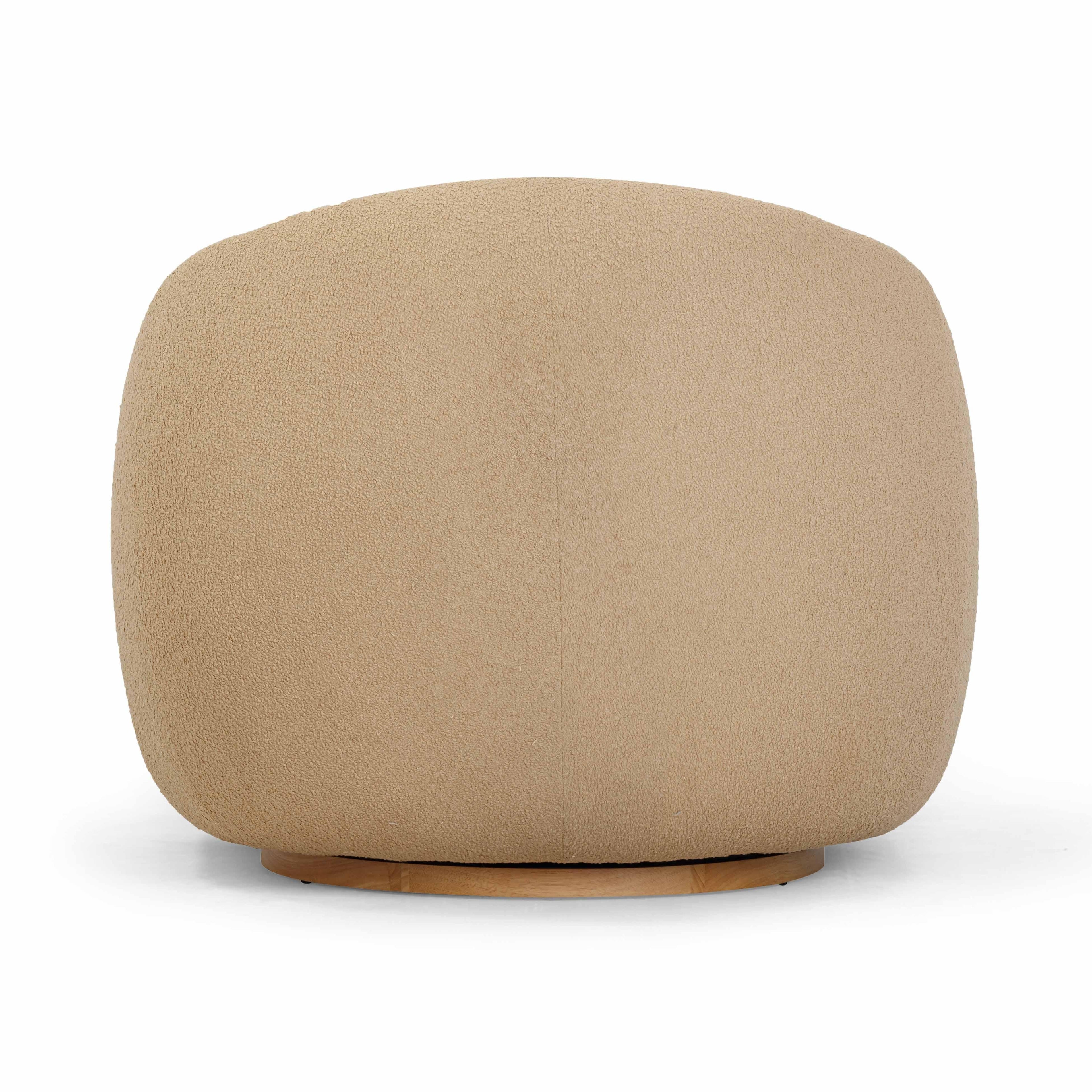 Judy Boucle Swivel Accent Chair