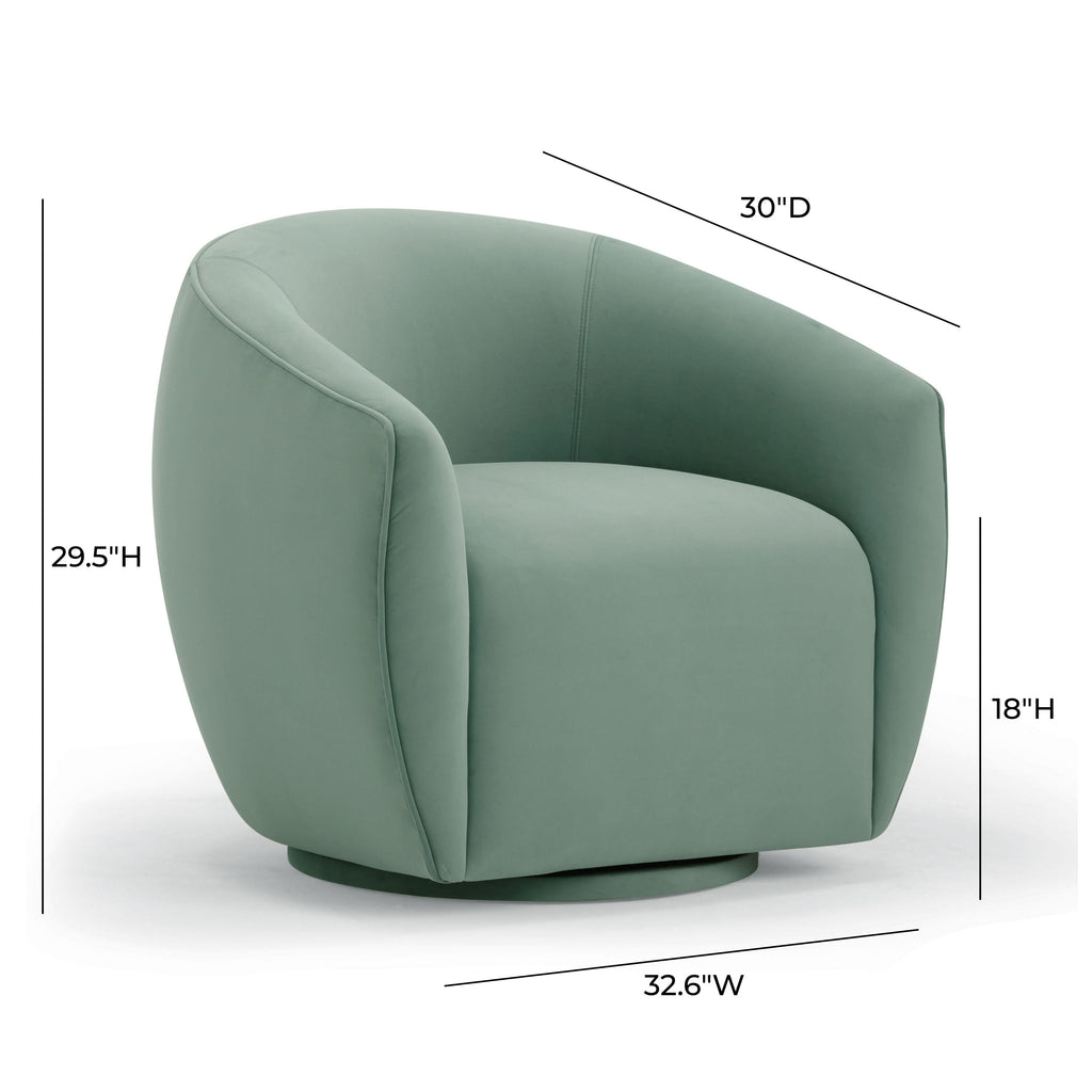 Jordan Performance Velvet Swivel Accent Chair
