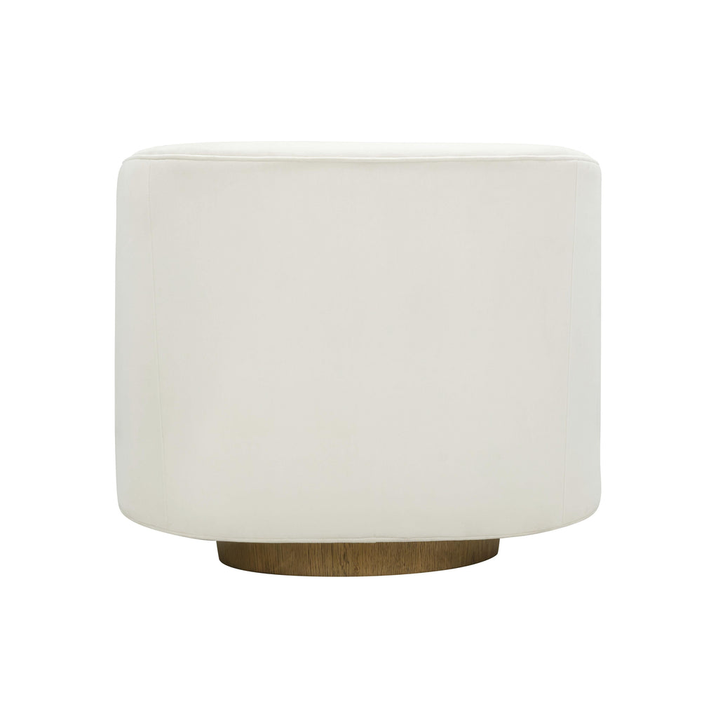 Presley Cream Performance Velvet Swivel Accent Chair