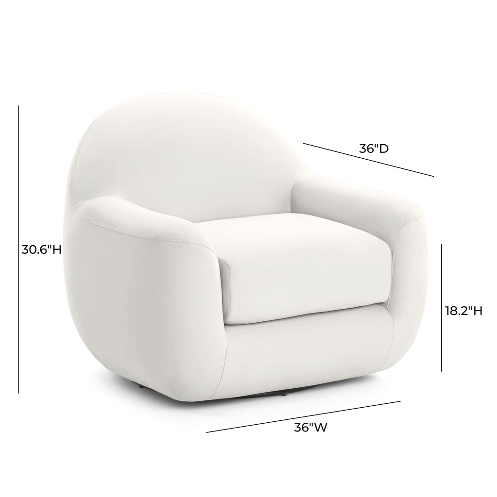 Tiago Performance Velvet Swivel Accent Chair
