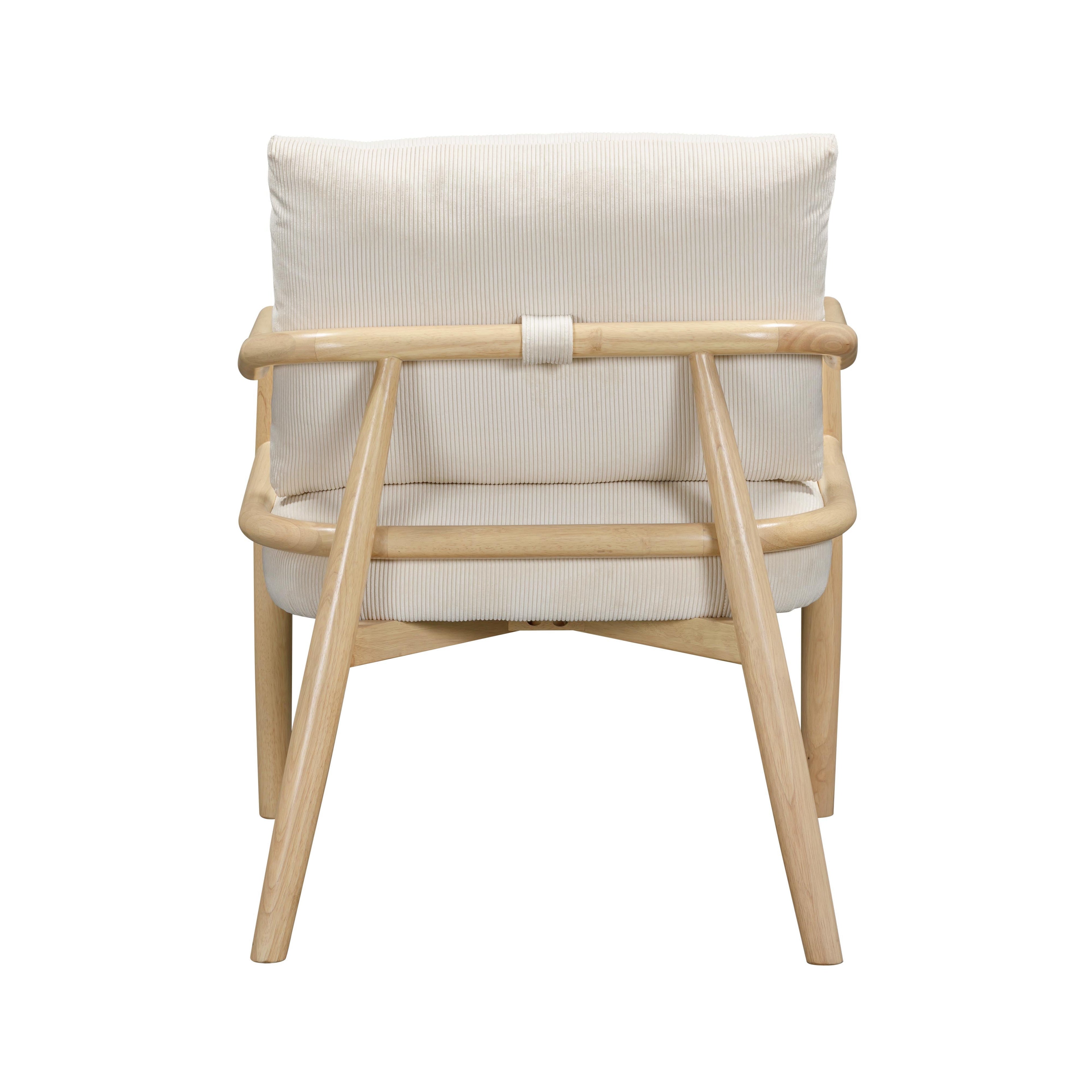 Dixie Cream Performance Corduroy Accent Chair
