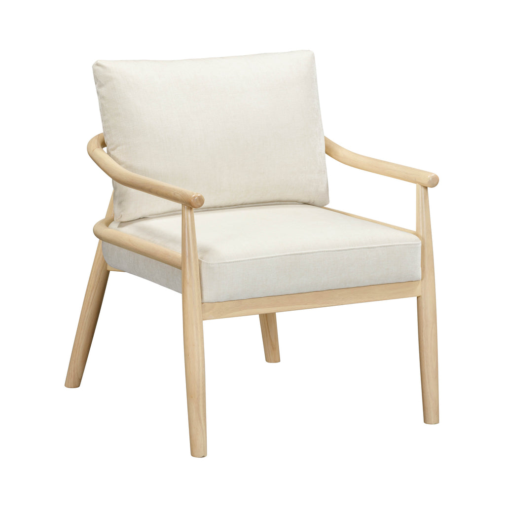 Dixie Performance Chenille Velvet Accent Chair — Cream null