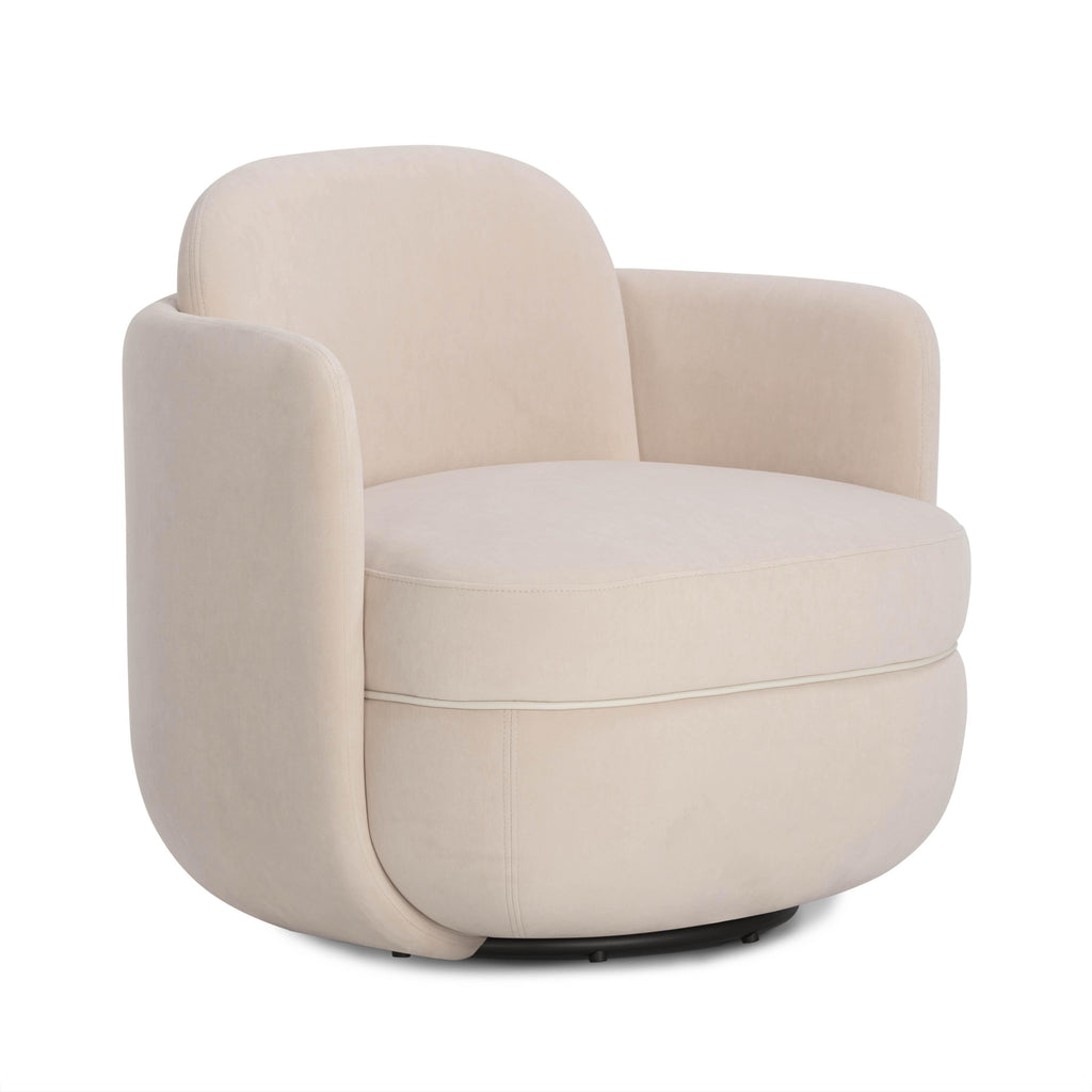 Wolfie Performance Velvet Swivel Accent Chair