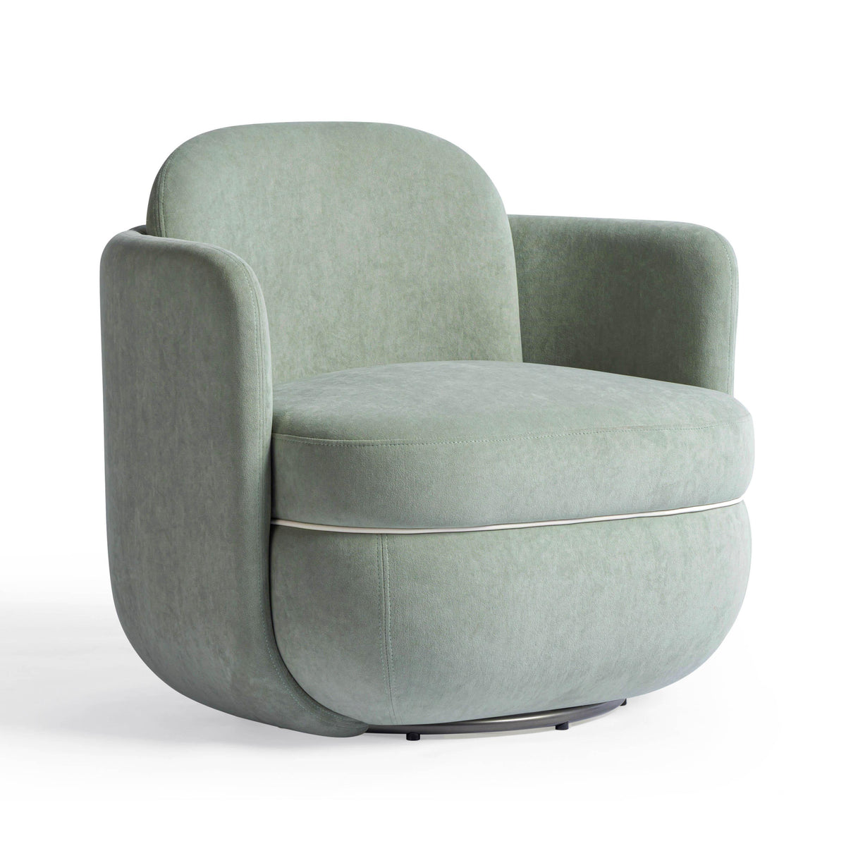 Wolfie Performance Velvet Swivel Accent Chair