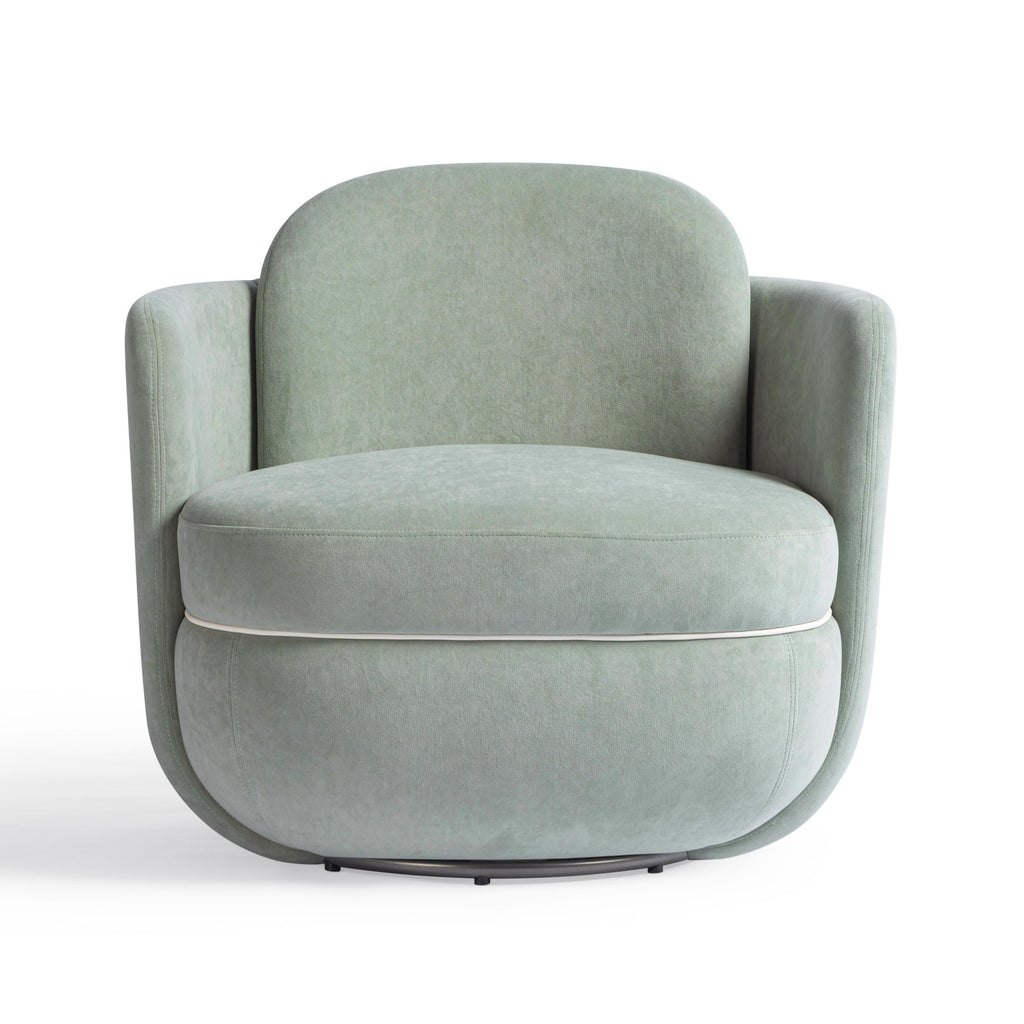Wolfie Performance Velvet Swivel Accent Chair