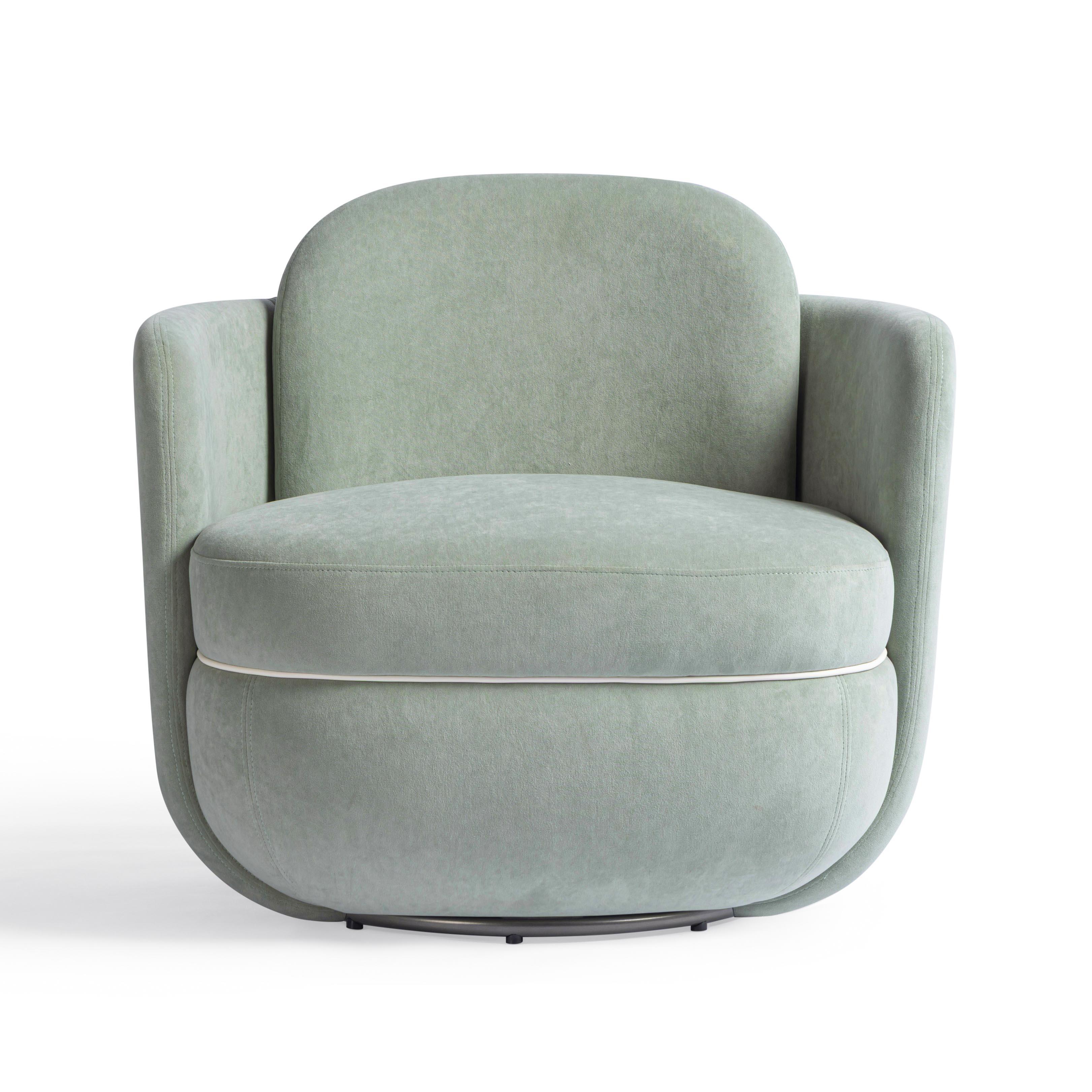 Wolfie Performance Velvet Swivel Accent Chair