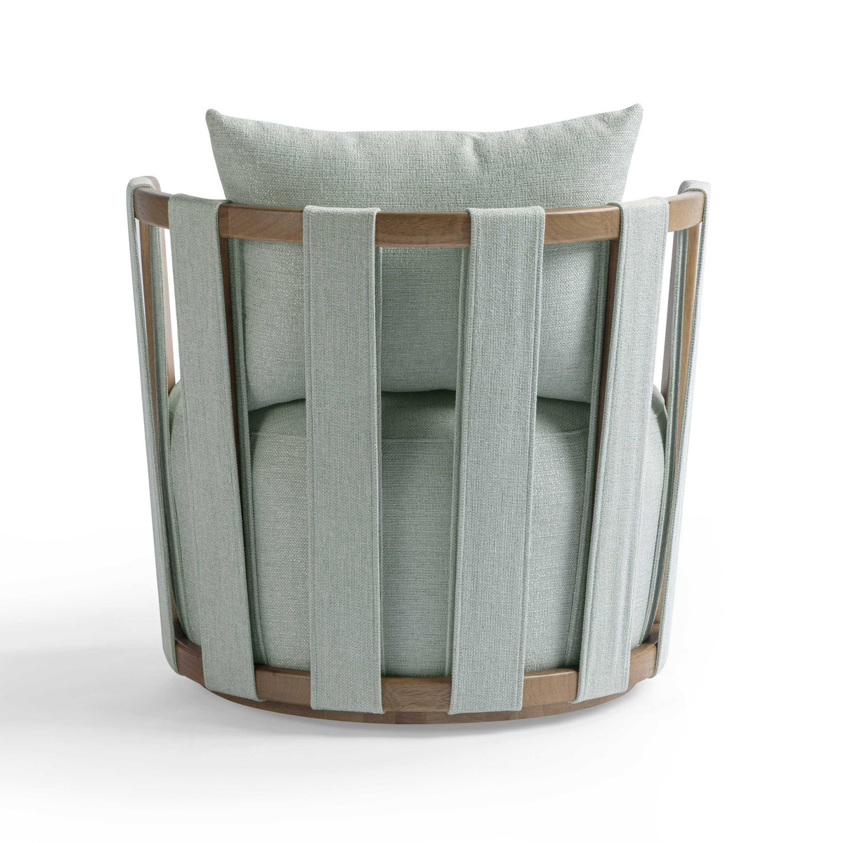 Paolo Textured Contract-Grade Weave Fabric Swivel Accent Chair