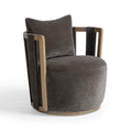Paolo Upcycled Contract-Grade Fabric Swivel Accent Chair