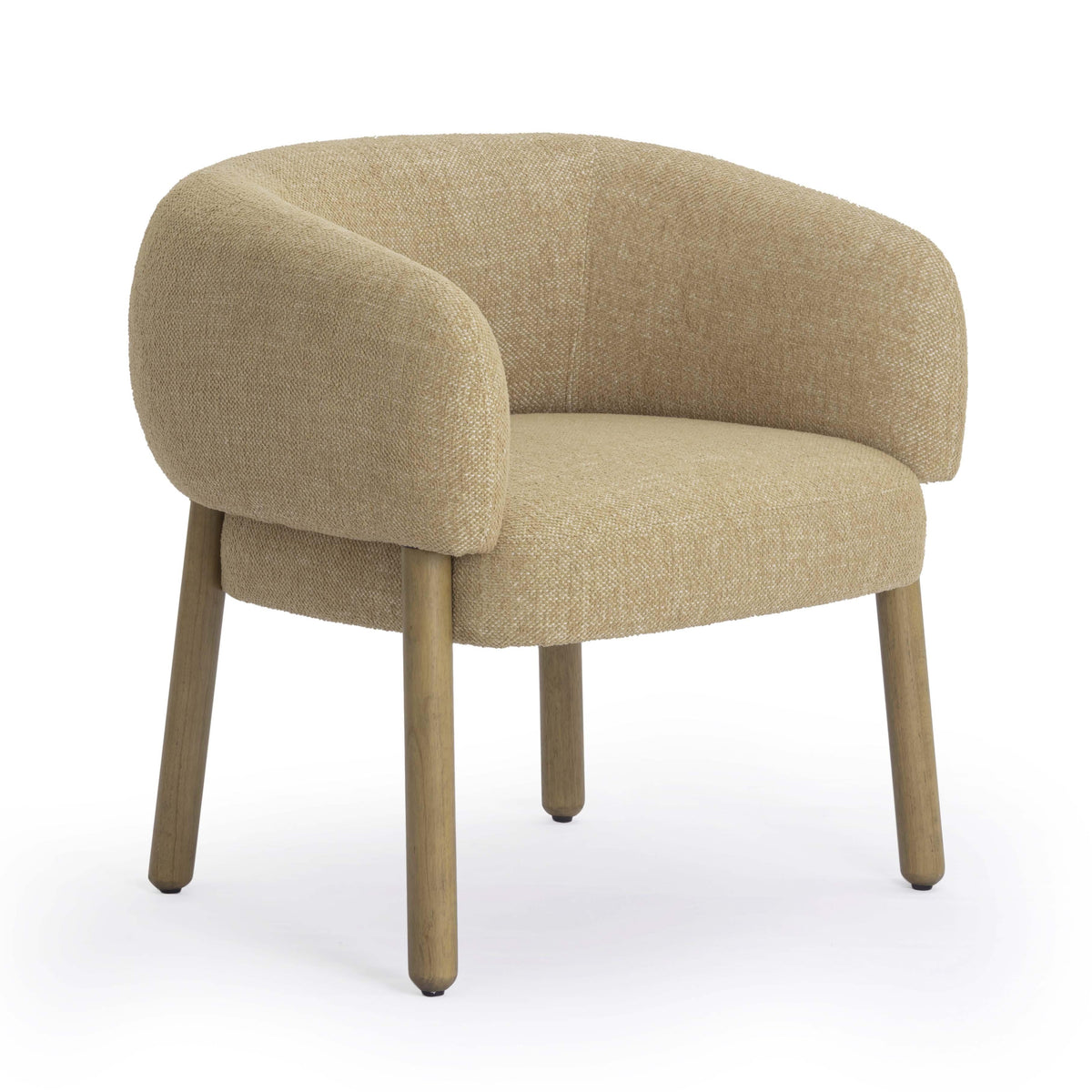 Foxy Textured Performance Fabric Accent Chair — Honey null