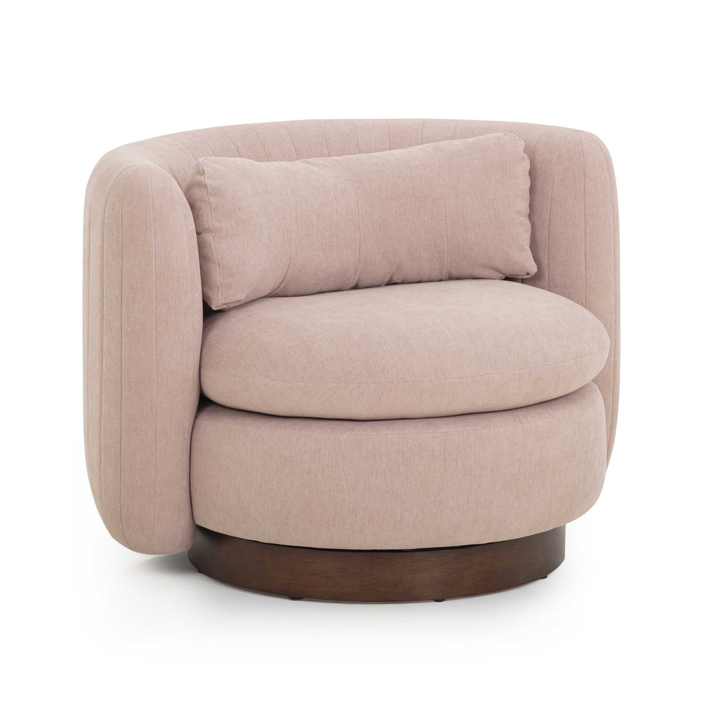 Nura Contract-Grade Chenille Swivel Accent Chair