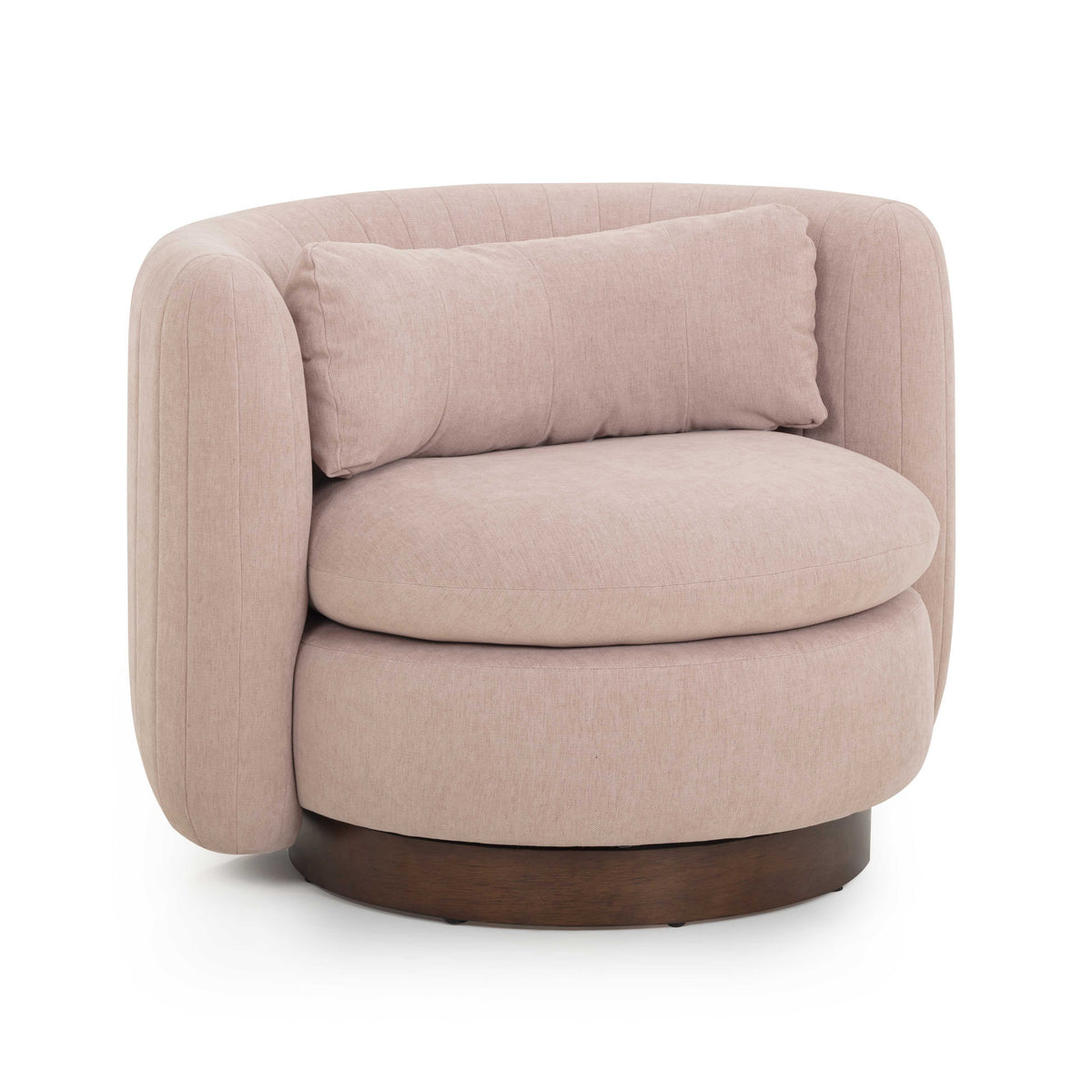 Nura Contract-Grade Chenille Swivel Accent Chair — Pink null