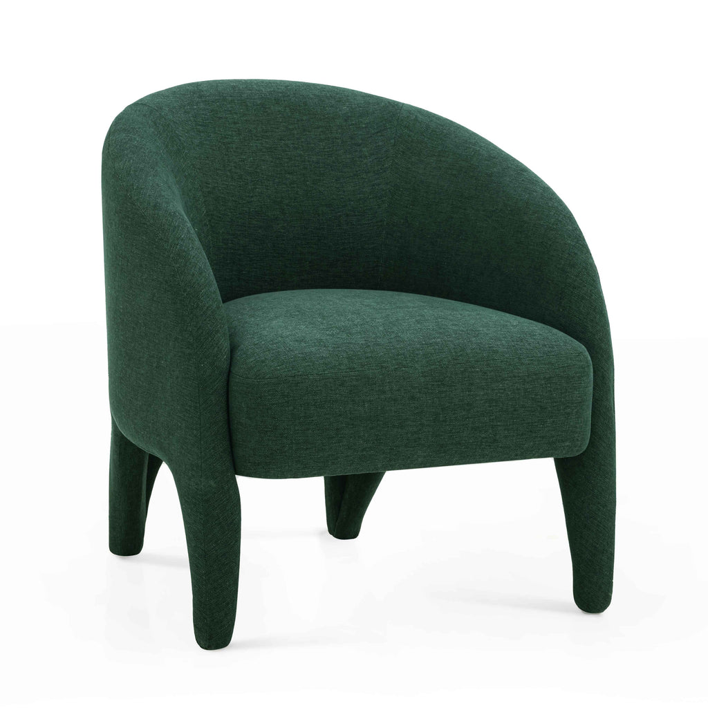 Kris Contract-Grade Chenille Accent Chair — Forest Green null
