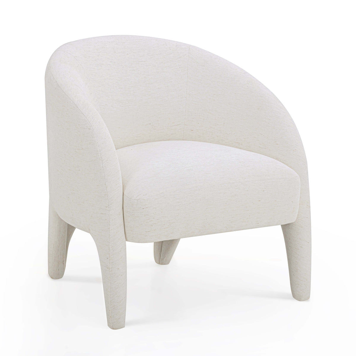 Kris Contract-Grade Chenille Accent Chair — Cream null