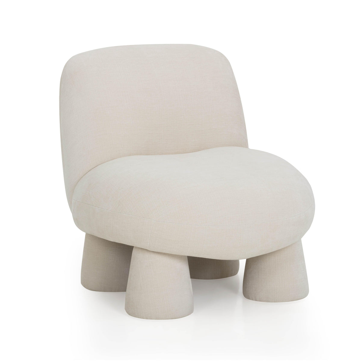 Stomp Upcycled Performance Chenille Accent Chair — Cream null