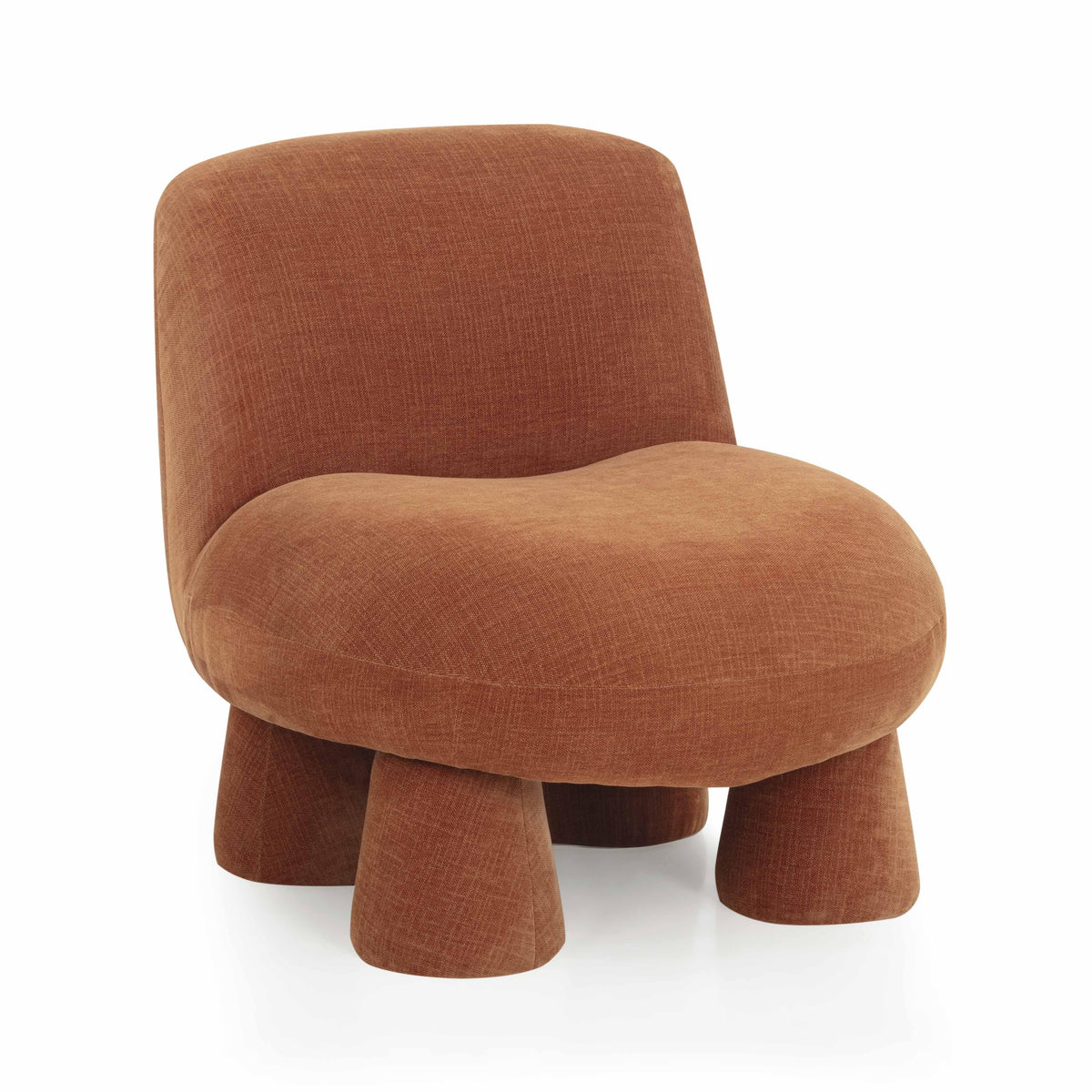 Stomp Upcycled Performance Chenille Accent Chair — Rust null