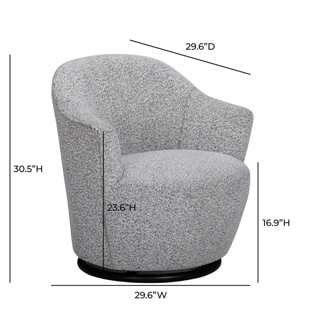 Skyla Performance Boucle Swivel Accent Chair