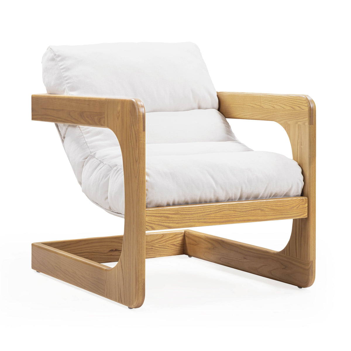 Palma Upcycled Performance Fabric Accent Chair — Cream null