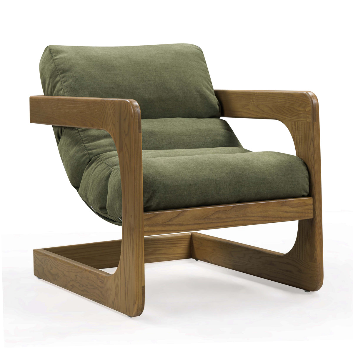 Palma Upcycled Performance Fabric Accent Chair — Green null