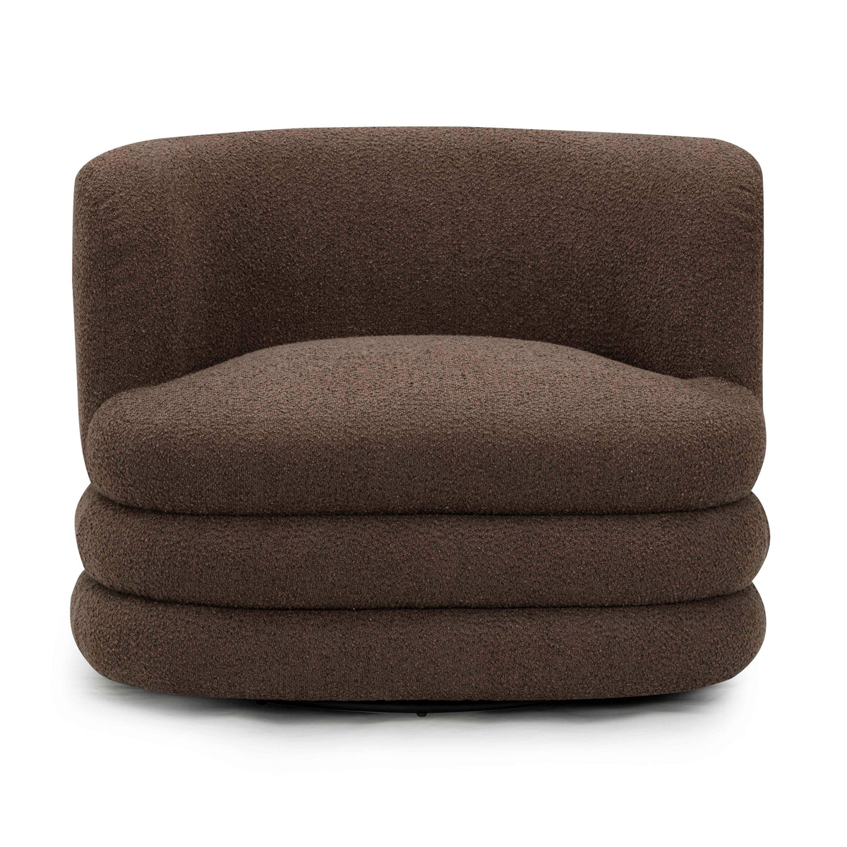 Astor Heavy Performance Boucle Swivel Hotel Lounge Chair — Brown null