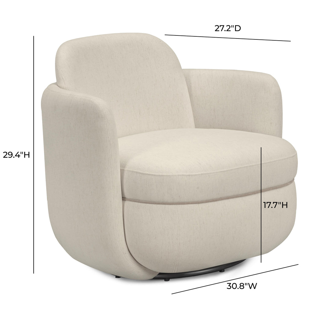 Wolfie Performance Chenille Swivel Accent Chair