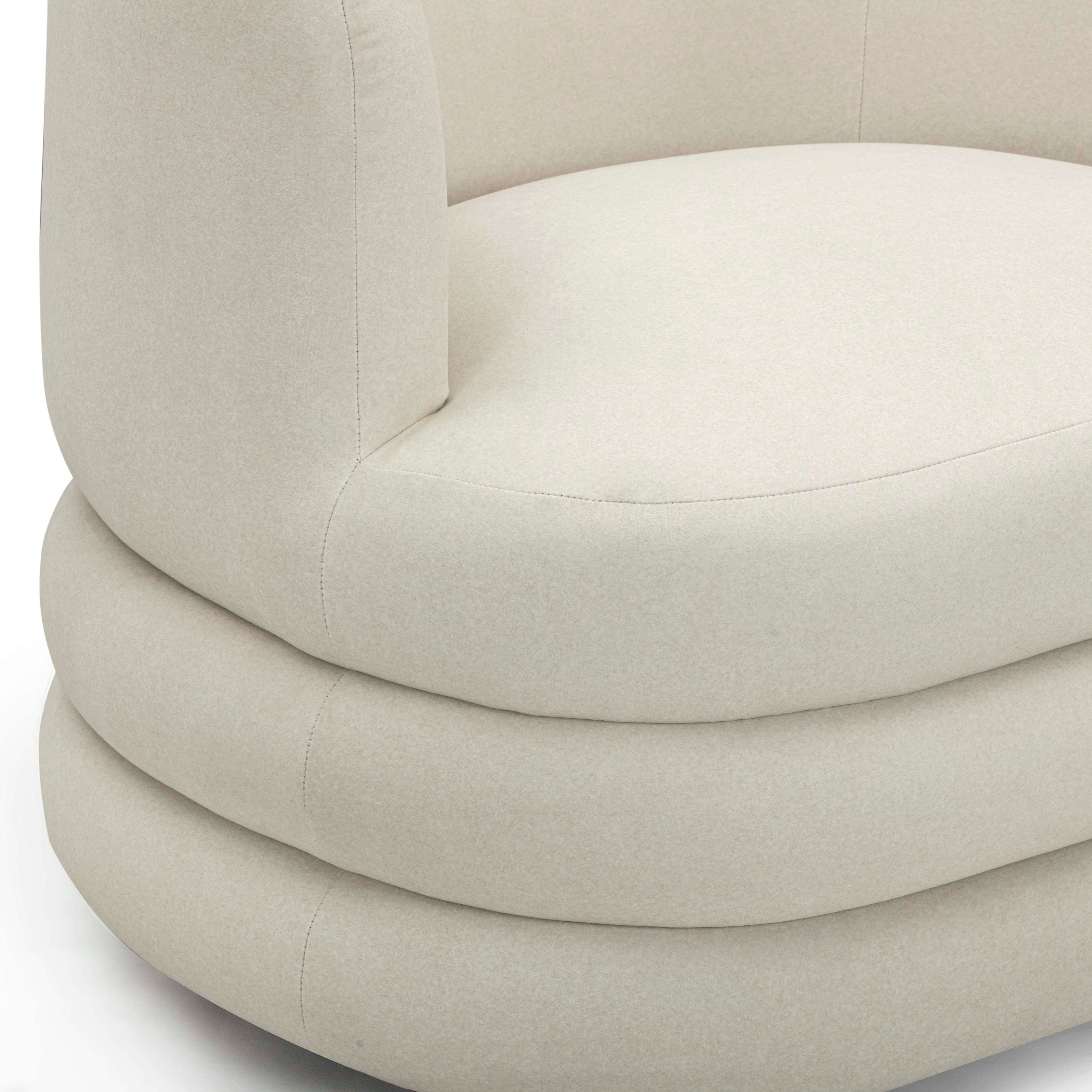 Astor Performance Faux Mohair Swivel Hotel Lounge Chair