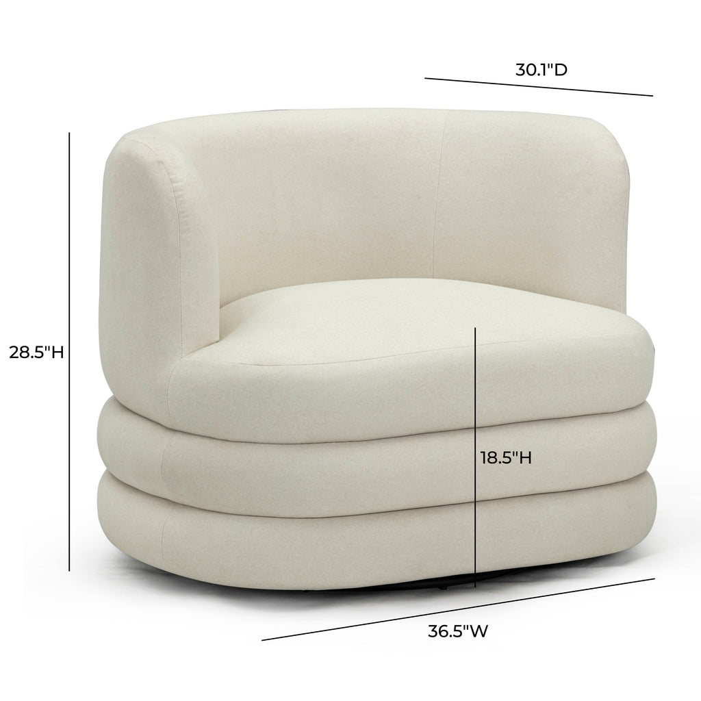Astor Performance Faux Mohair Swivel Hotel Lounge Chair