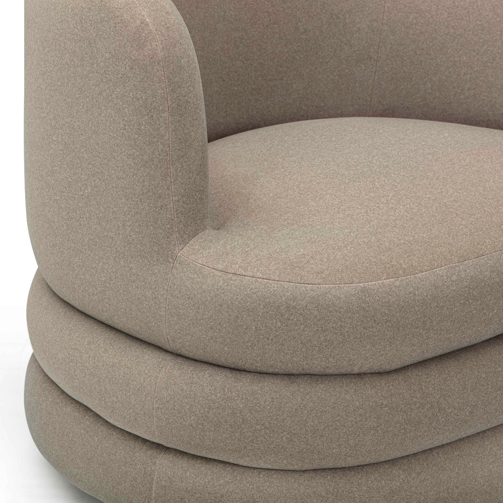 Astor Performance Faux Mohair Swivel Hotel Lounge Chair