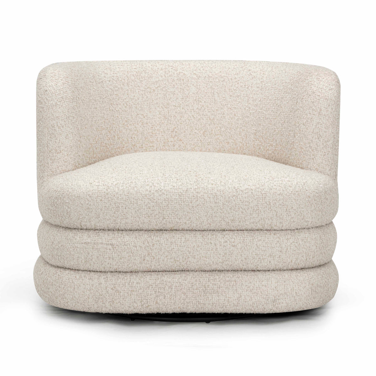 Astor Heavy Performance Boucle Swivel Hotel Lounge Chair — Cream null
