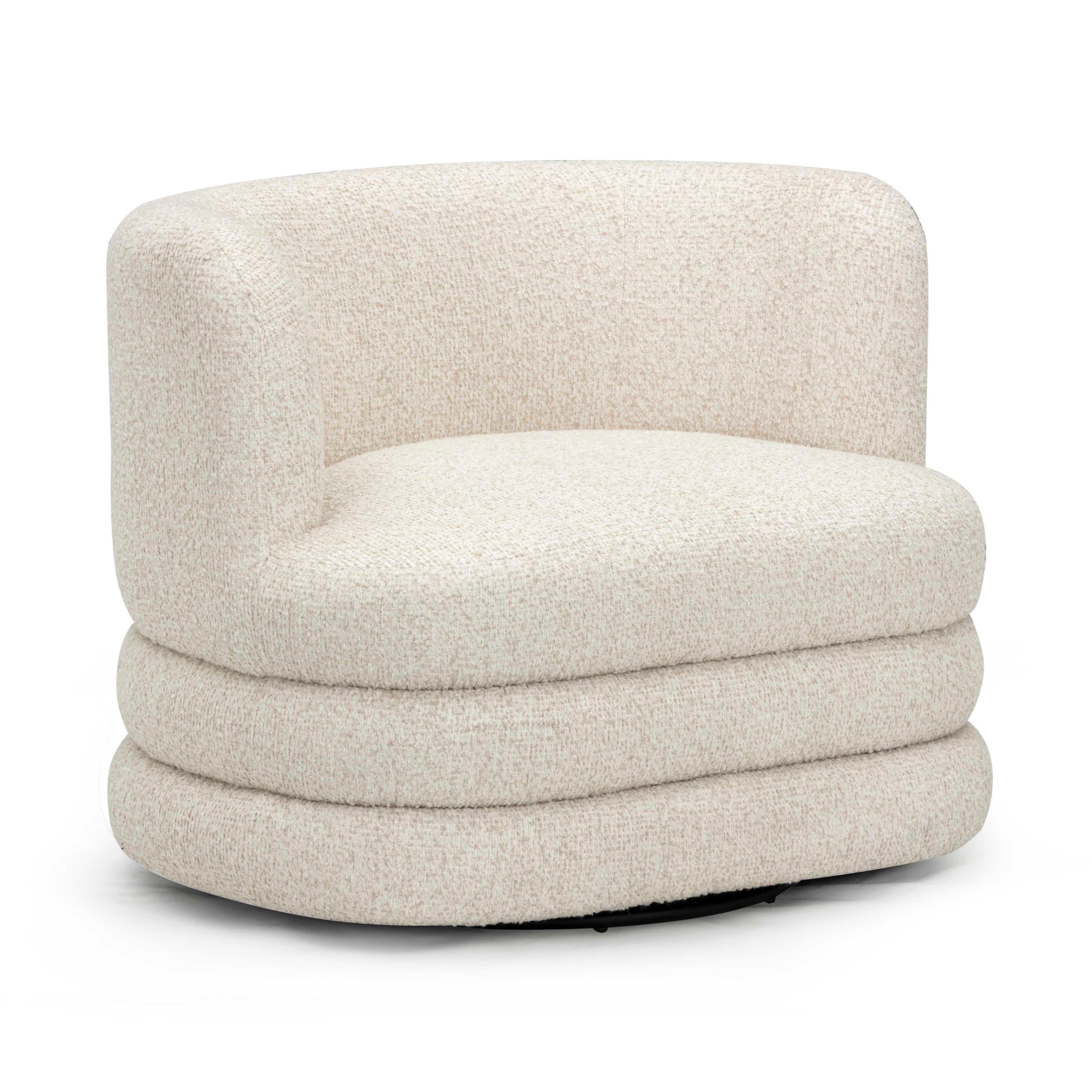 Astor Heavy Performance Boucle Swivel Hotel Lounge Chair