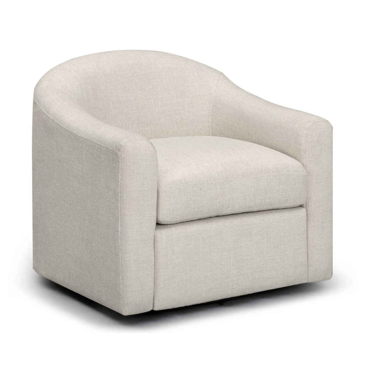 Thao Contract-Grade Basketweave Fabric Swivel Accent Chair