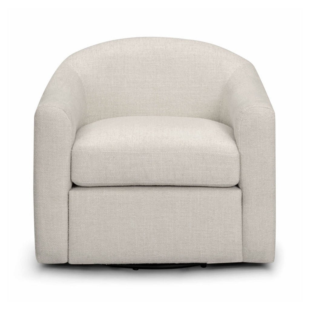 Thao Contract-Grade Basketweave Fabric Swivel Accent Chair