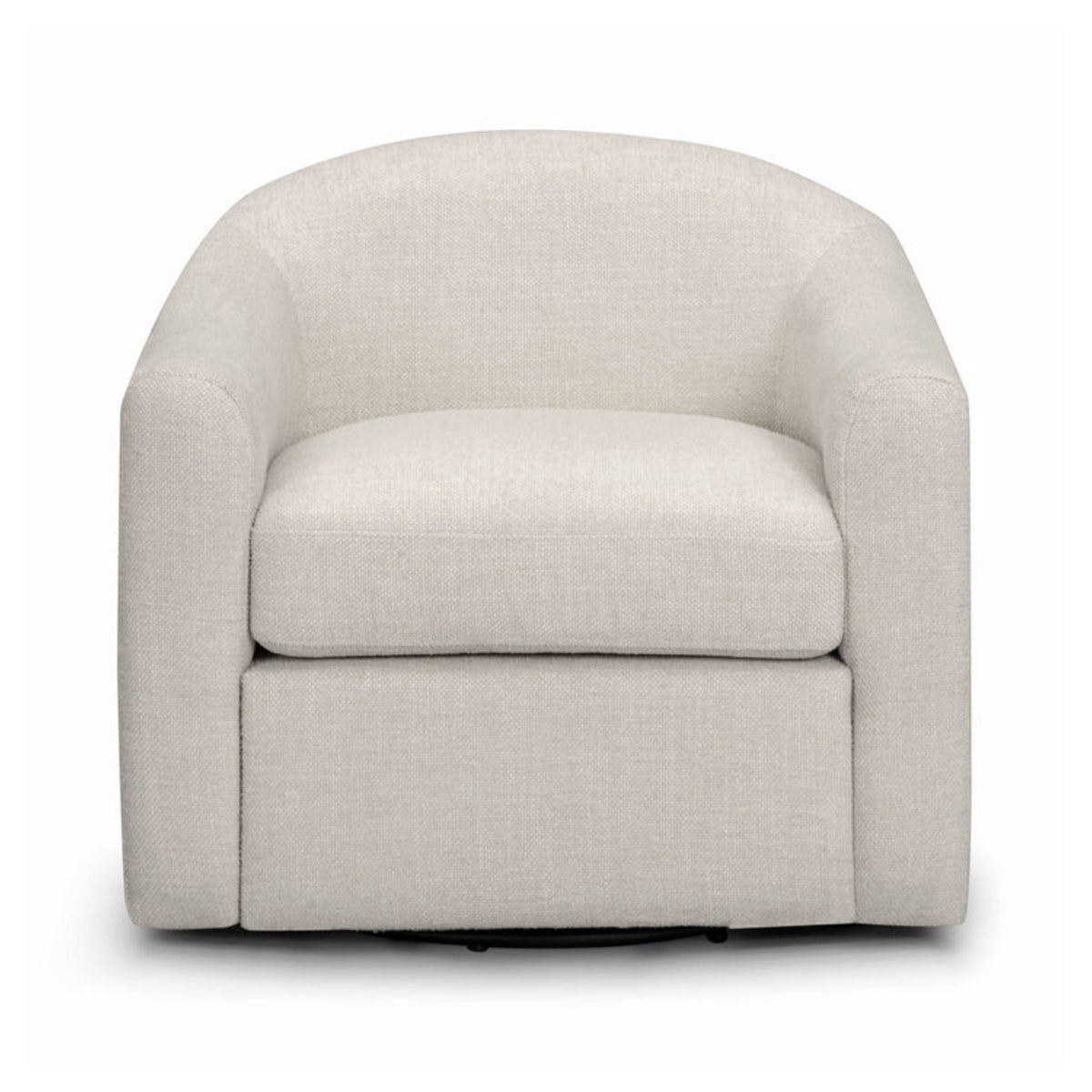 Thao Contract-Grade Basketweave Fabric Swivel Accent Chair