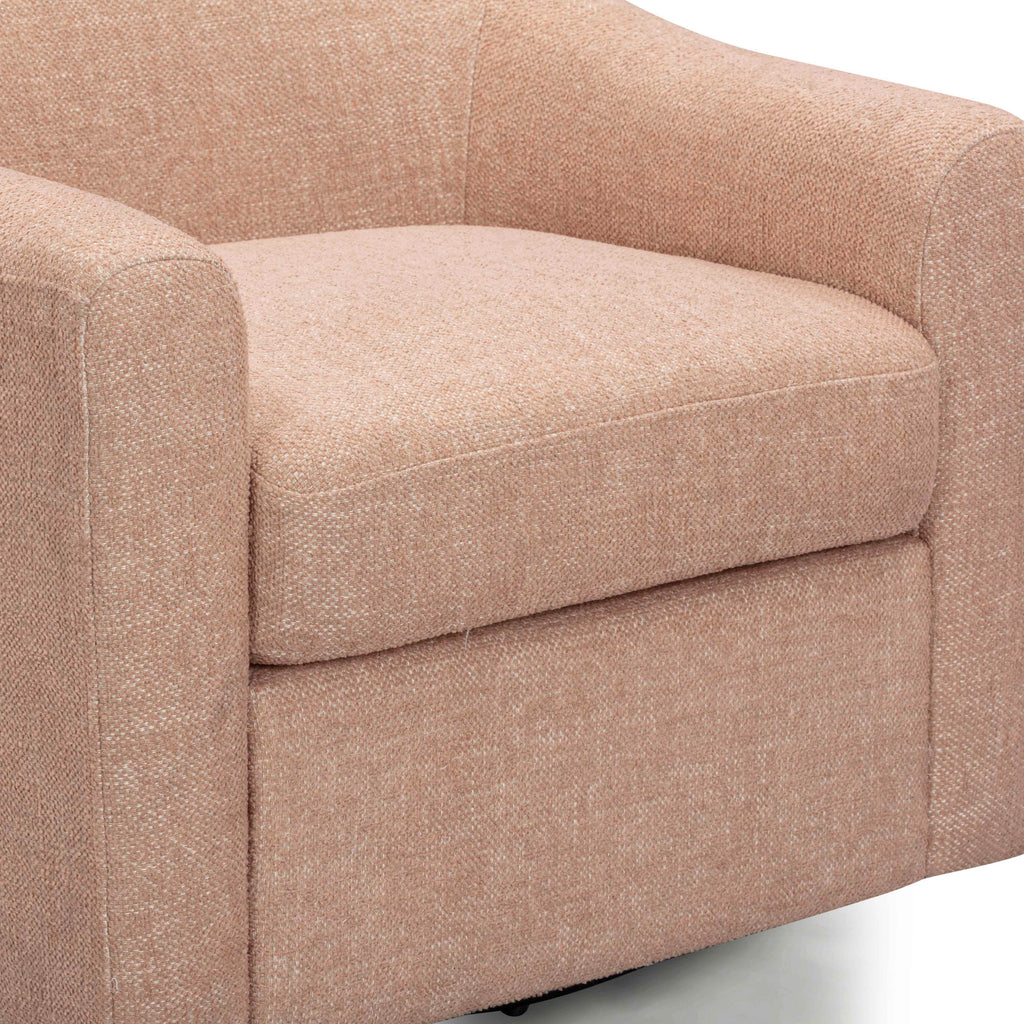 Thao Contract-Grade Basketweave Fabric Swivel Accent Chair