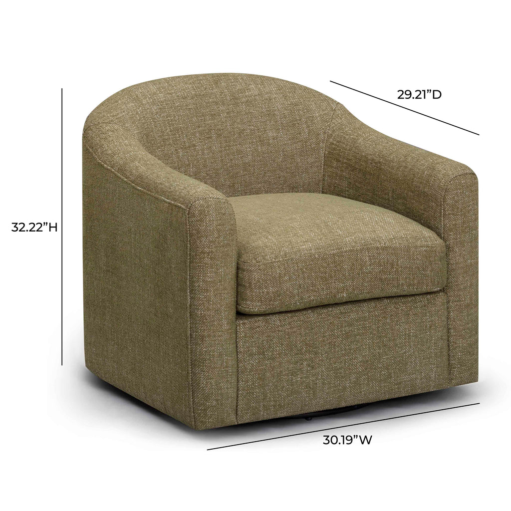 Thao Contract-Grade Basketweave Fabric Swivel Accent Chair