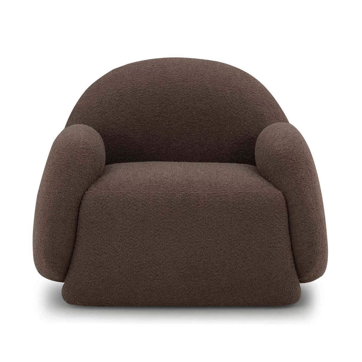Marius Contract-Grade Boucle Accent Chair — Brown null