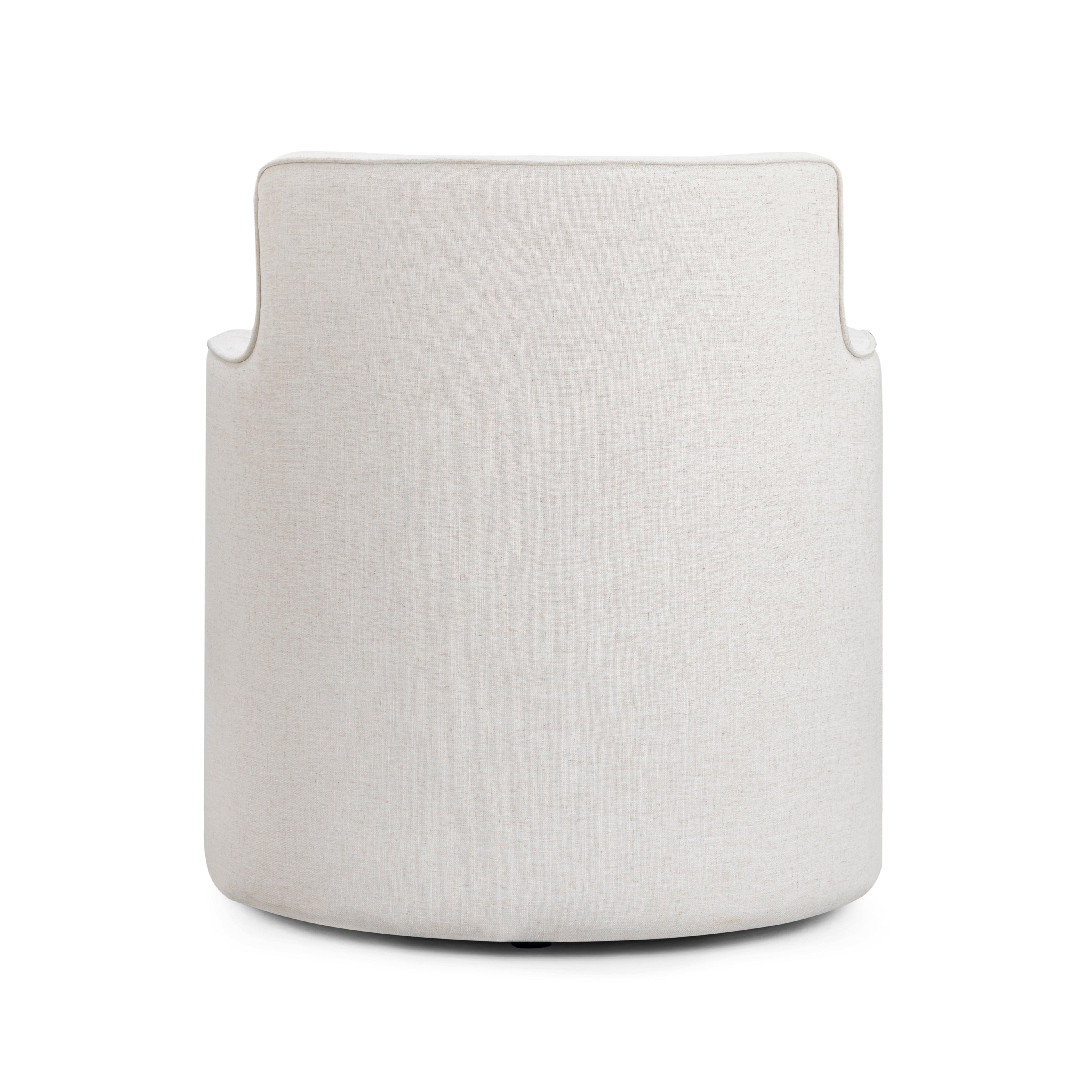 Passe Cream Upcycled Performance Linen Swivel Accent Chair