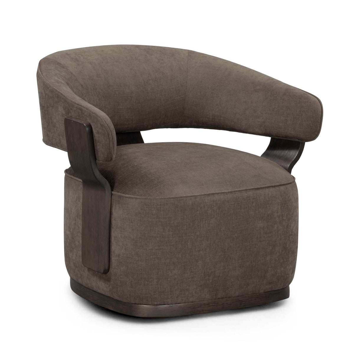 Madison Linen Performance Chenille Swivel Accent Chair — Mink null