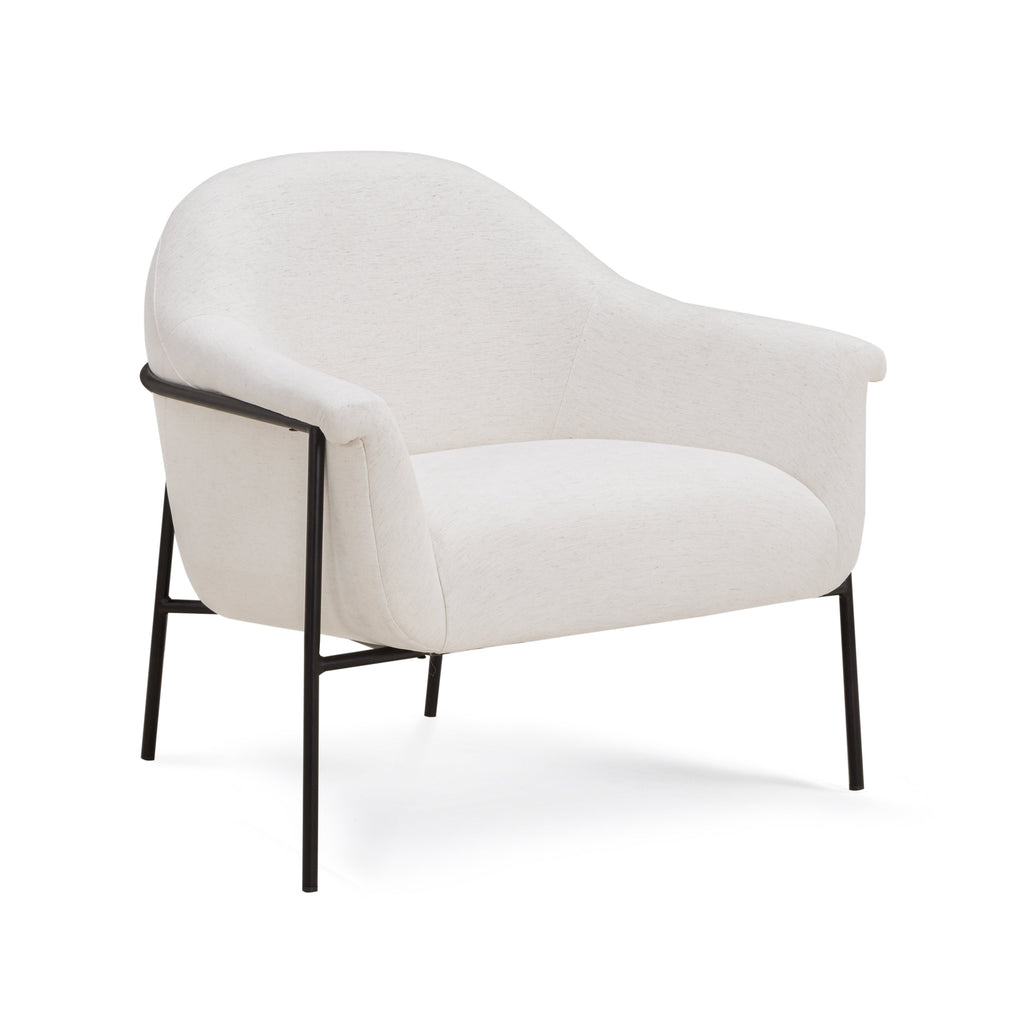 Lua Performance Chenille Accent Chair — Cream null