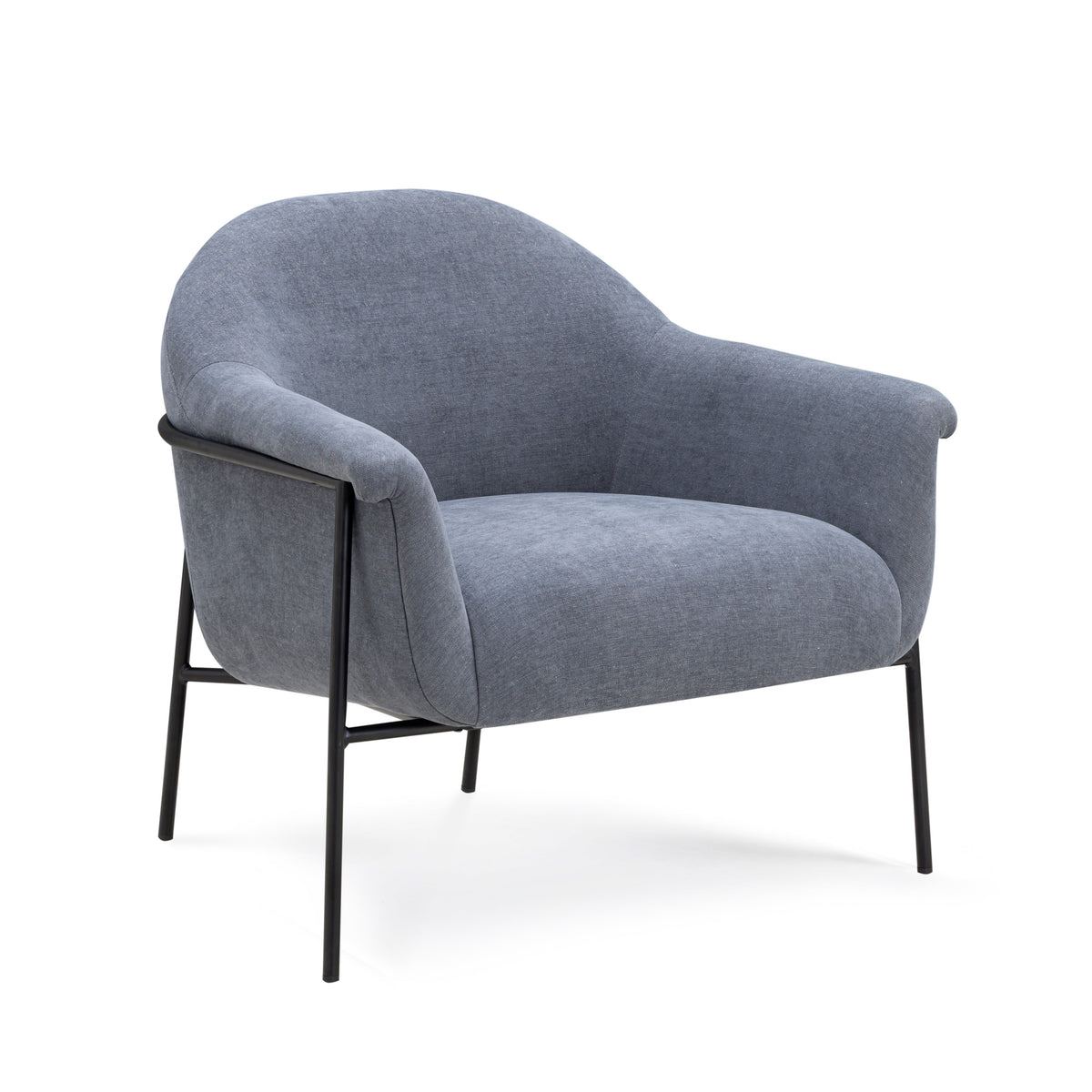 Lua Performance Chenille Accent Chair — Blue null