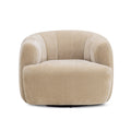 Jasmine Upcycled Contract-Grade Basketweave Fabric Swivel Accent Chair