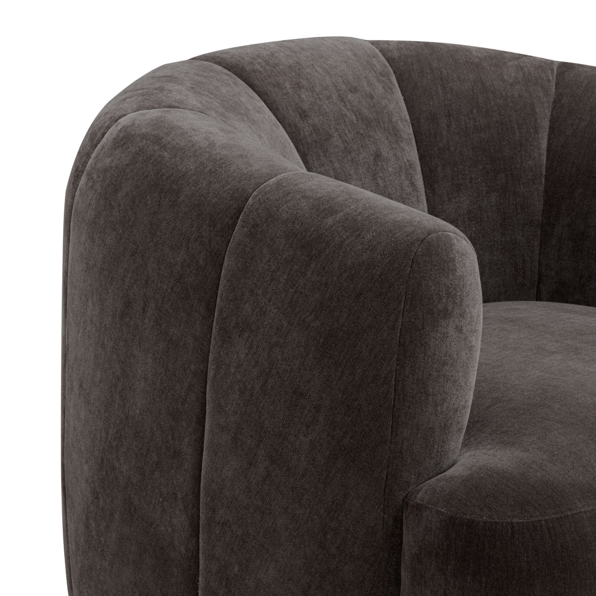 Jasmine Upcycled Contract-Grade Basketweave Fabric Swivel Accent Chair