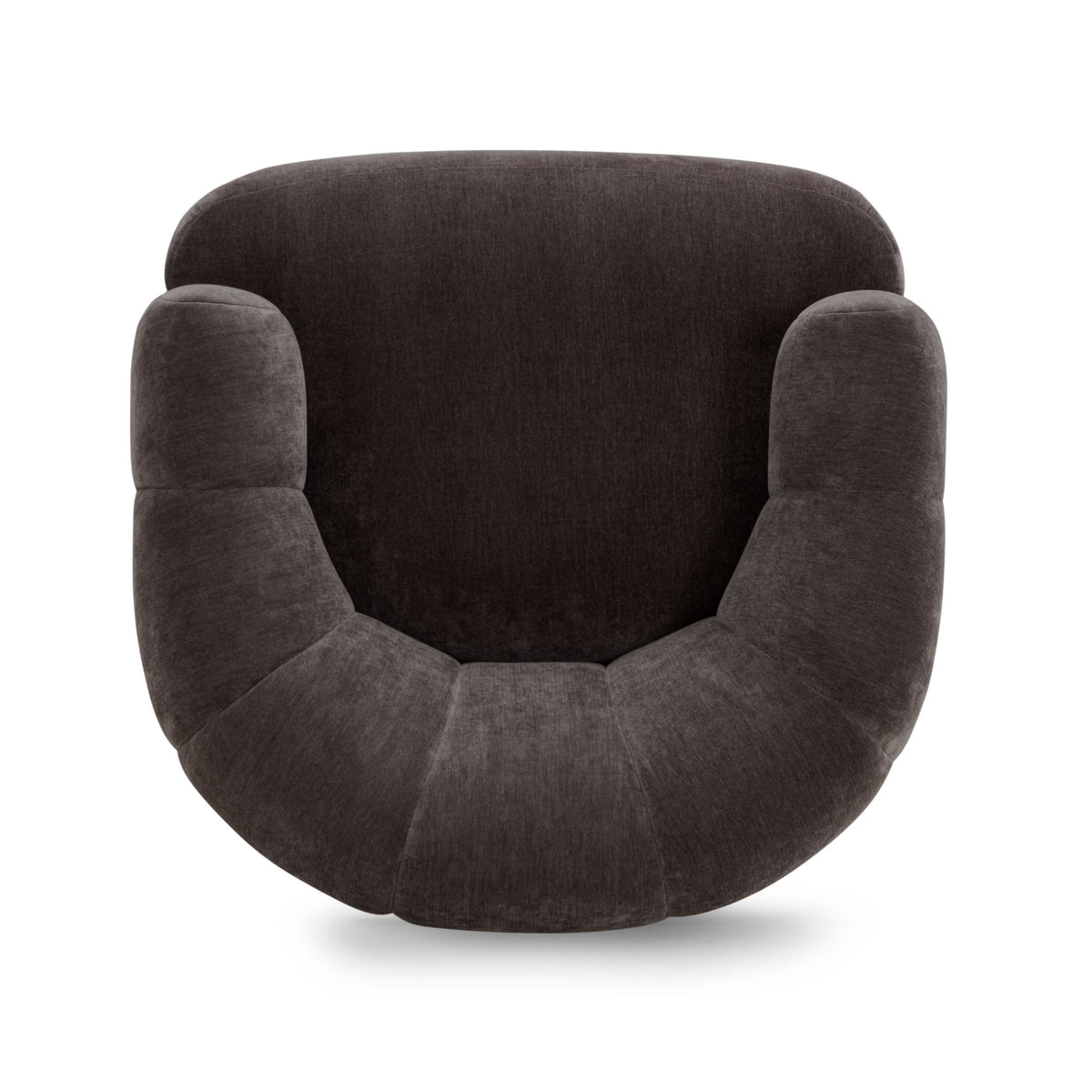 Jasmine Upcycled Contract-Grade Basketweave Fabric Swivel Accent Chair