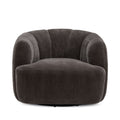 Jasmine Upcycled Contract-Grade Basketweave Fabric Swivel Accent Chair