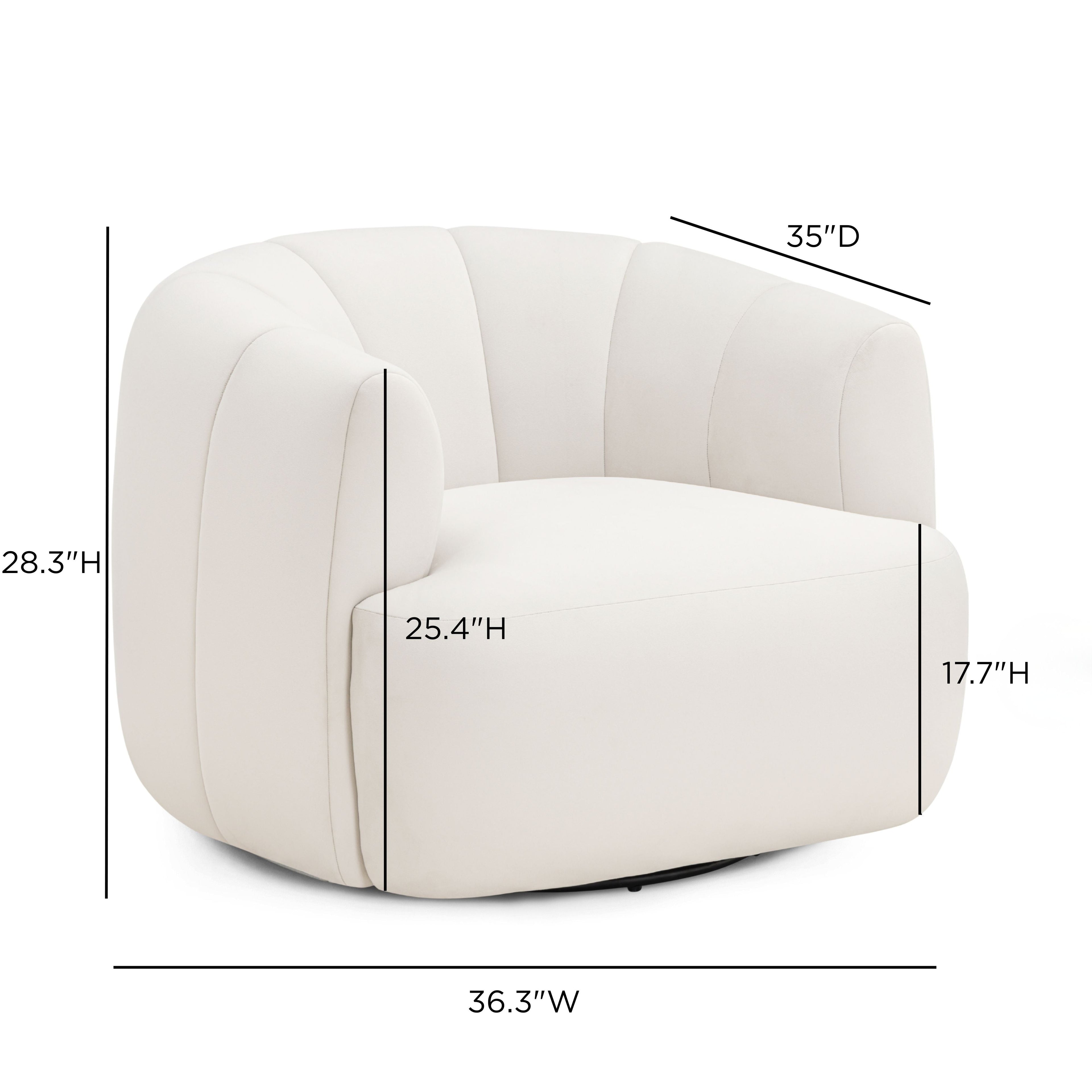 Jasmine Performance Velvet Swivel Accent Chair