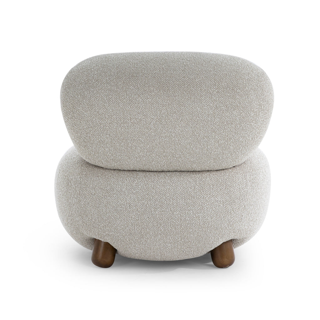 Pucker Warm Grey Performance Boucle Accent Chair