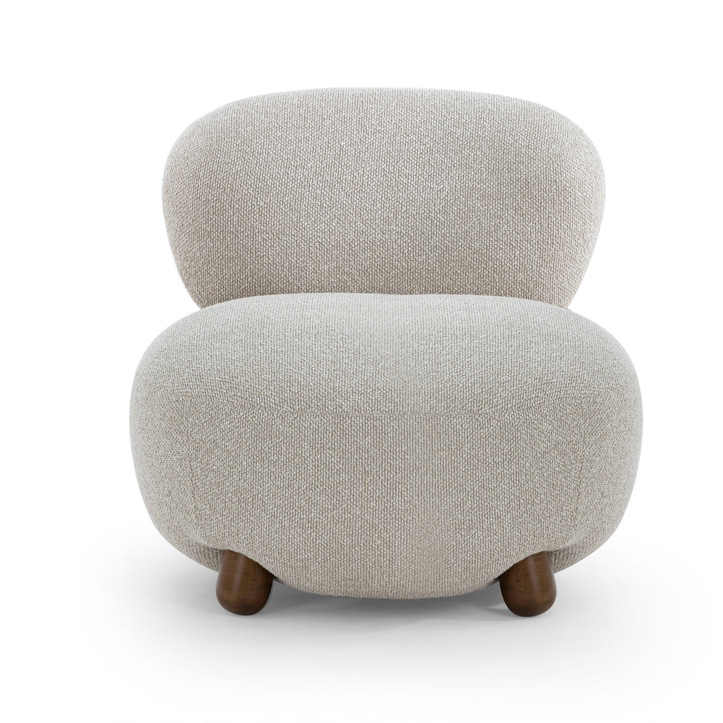 Pucker Warm Grey Performance Boucle Accent Chair