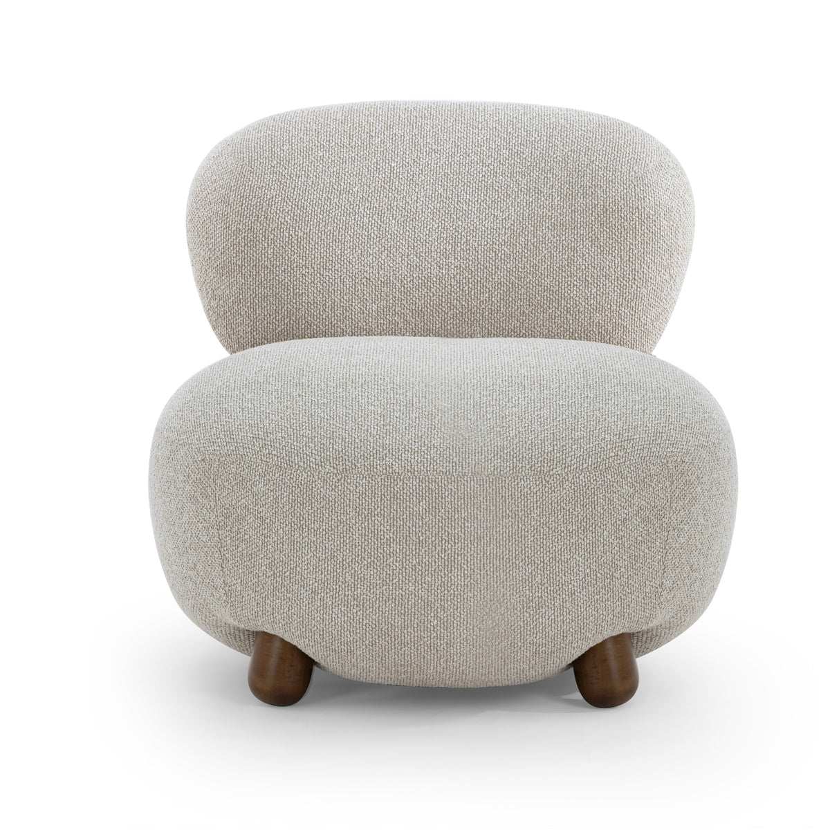 Pucker Warm Grey Performance Boucle Accent Chair