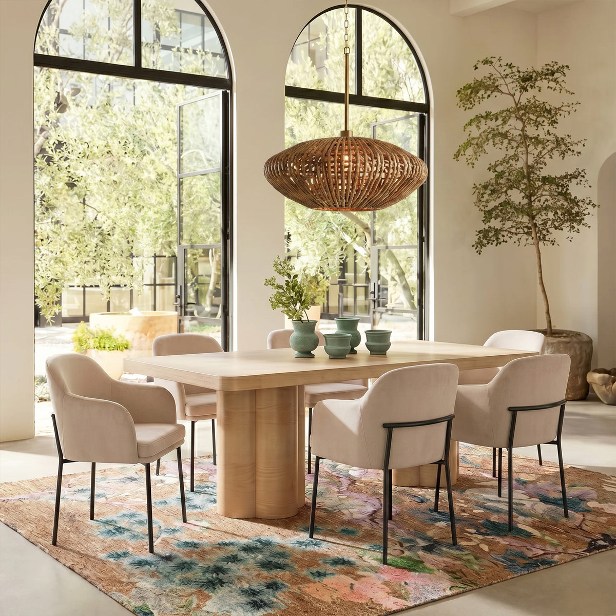 Sydney Performance Velvet Armchair - Set of 2