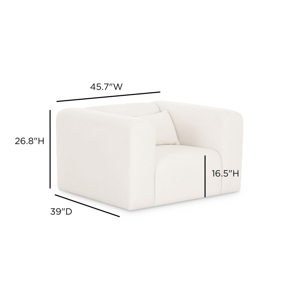 Tarra Cream Performance Chenille Accent Chair